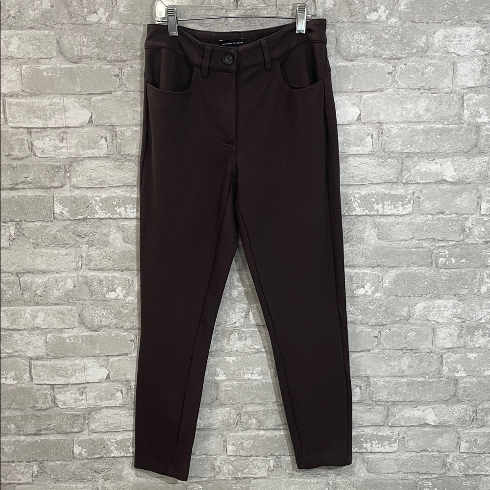 Universal Standard Chocolate Brown Ponte Knit Pants
